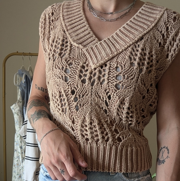 Free People crochet sweater vest - Picture 3 of 5